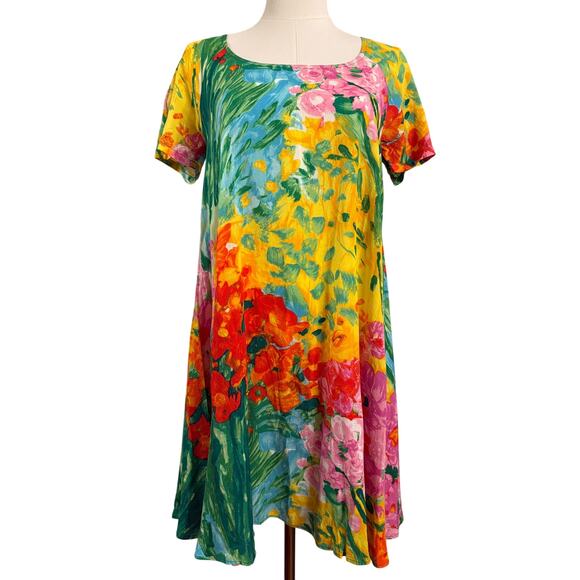 JAMS WORLD Doris Dress 60 Years Bouquet Burst Floral Wearable Art | XS - Picture 1 of 8